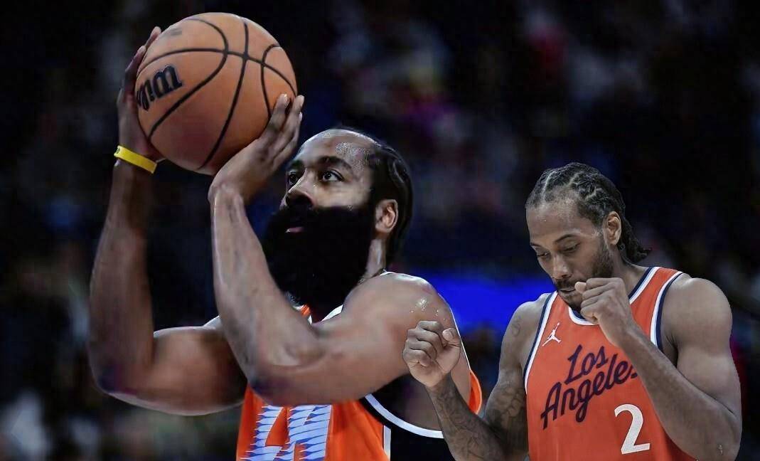 刺激？缺席10场后复出引球迷热议36岁哈登55分高光莱昂纳德受(图3)